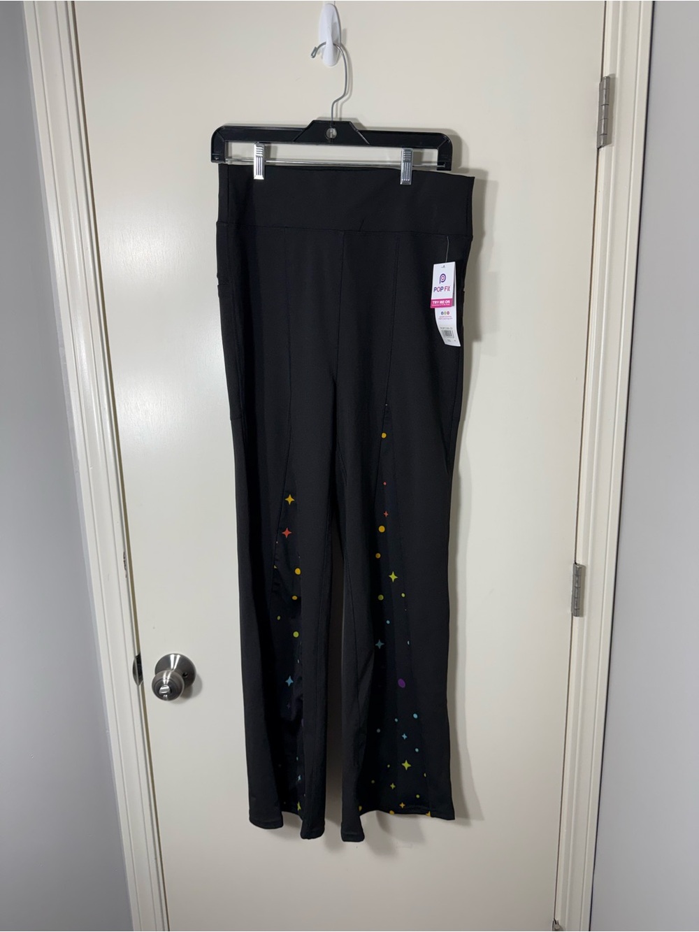 Pop Fit Women’s Rainbow Print Wide Leg Leggings‎ Plus Size 2X